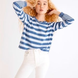 Madewell mixed stripe top